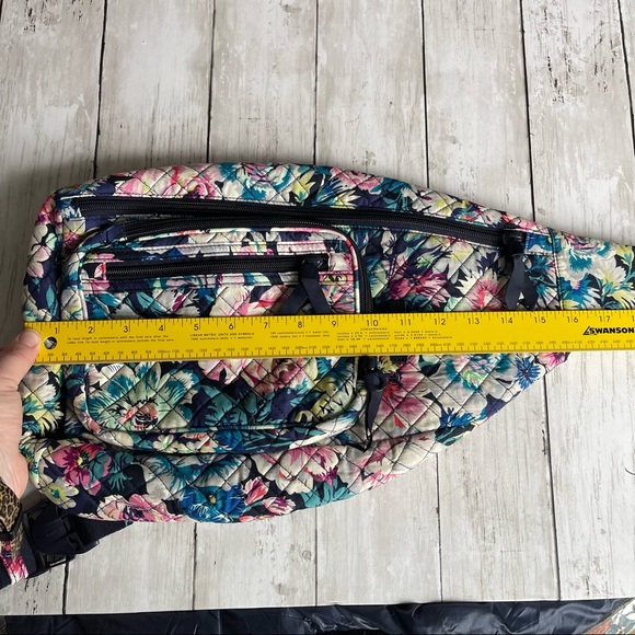 PREOWNED VERA BRADLEY FLORAL PRINT SHOULDER BAG PURSE PINK BLUE - Picture 6 of 10